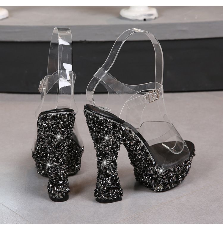 Women's Summer High Heel Sandals - 14cm Chunky Wedge Platform With Non-Slip Sole & Waterproof Design_voghion.com