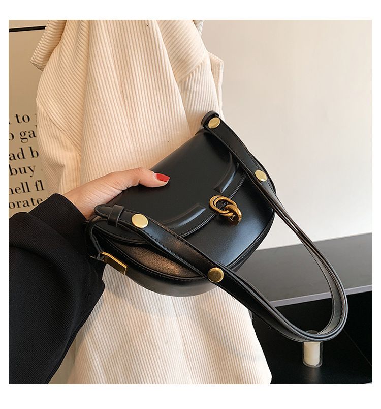 Piccola borsa per donna 2024 nuovo stile autunno e inverno borsa a tracolla retrò versatile texture nicchia borsa a tracolla sottobraccio_voghion.com