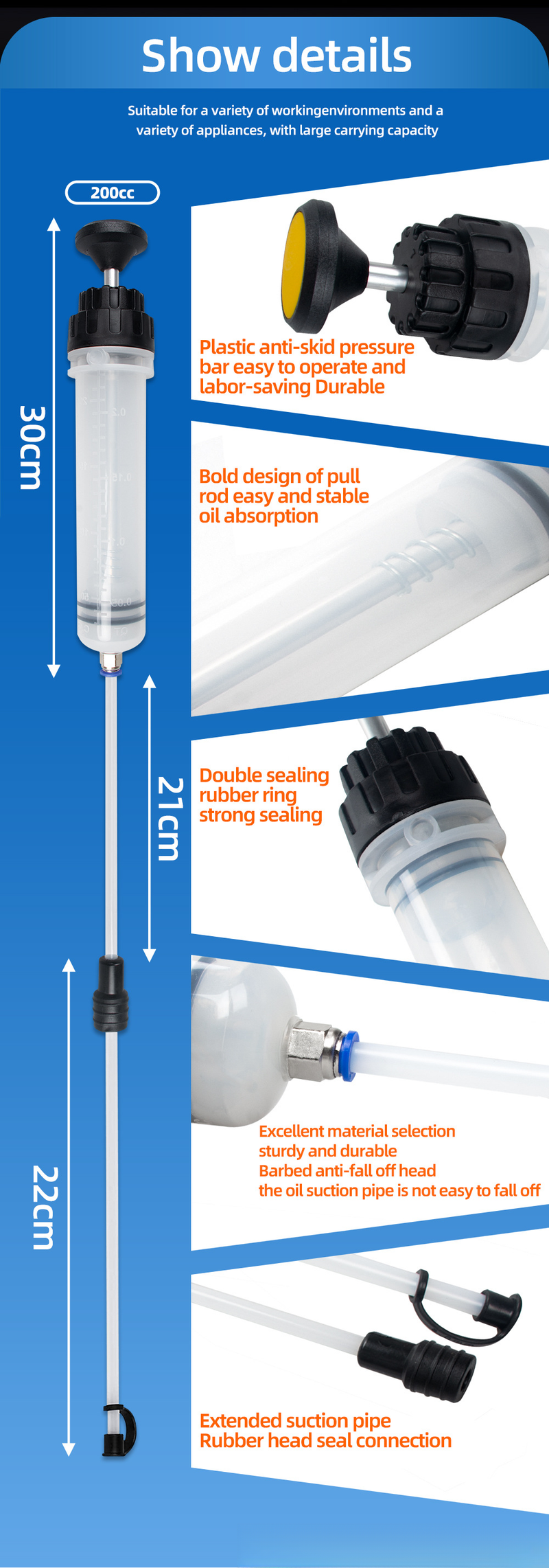 Fluid Extractor Filling Change Syringe Bottle Transfer Car Fuel Extraction Oil Pressing Pump Manual Tool_voghion.com