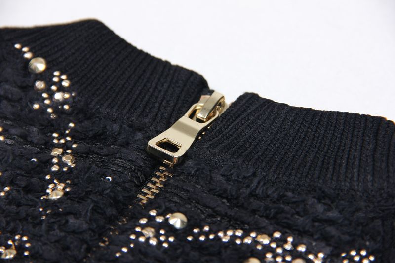 Damkläder klassiska heta diamantstickade ylleöverdelar koftajackor _voghion.com
