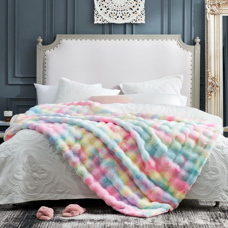 Double-Sided Fluffy Fleece Blanket - Oversized Plush Throw For Sofa & Bed Ultra-Soft Decorative Blanket For Travel Home Office (60"X80" Grey)_voghion.com