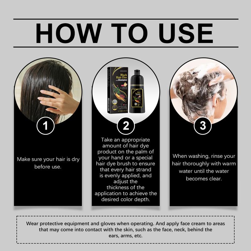 EELHOE Hair Shampoo, Plant Extract Care DIY Lasting Color Hair Cleansing Herbal Essence Shampoo_voghion.com