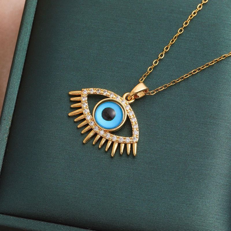 Yeni Türk Nazar Gözü Kolye Cam Charm Kolye Mavi Moda Takı Koruyucu Erkek Kadın Kolye Takı_voghion.com