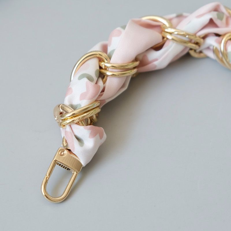 Neuer Seidenschal im Prominentenstil, vielseitig, Frühling, Sommer, Handtaschengurt, Taschenzubehör, Handheld-Telefon, kurze Kette_voghion.com