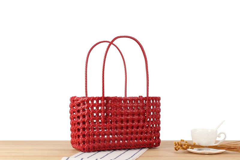 Borsa a tracolla da donna con design cavo, borsa a cestino, borsa da spiaggia, borsa casual, versatile, per tutti i giorni_voghion.com