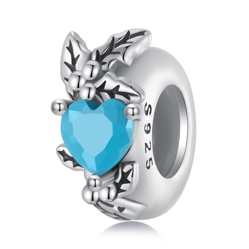 Twelve Birthstones-Holly Charm Sterling Silver Charm_voghion.com