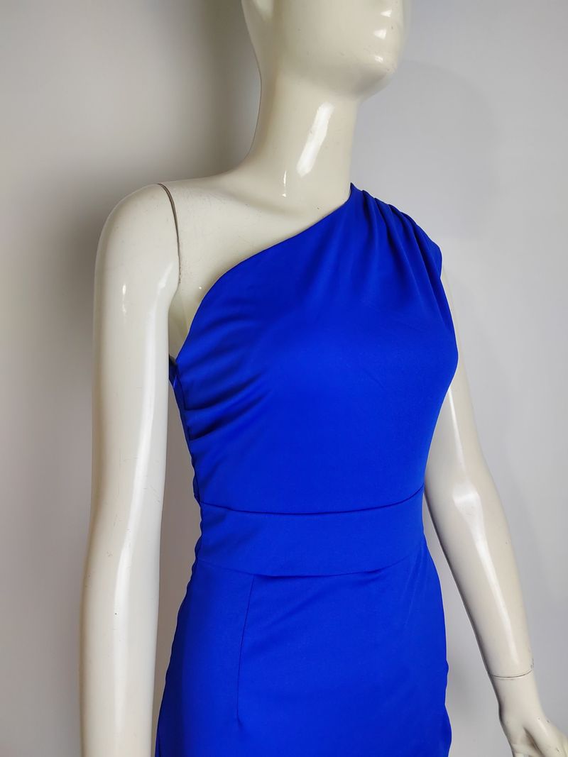 Women's Clothing One Shoulder High Waist Front Slit Temperament Hot Selling Dress_voghion.com