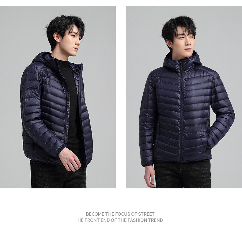 2023 winter new style men's light down jacket short stand collar fashion white duck down warm jacket men's clothing_voghion.com