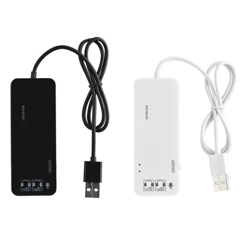 Xinweiqing 7.1 kanalas 3 USB prievadai išorinis garso plokštės šakotuvas garso mikrofono adapteris, skirtas nešiojamam kompiuteriui_voghion.com