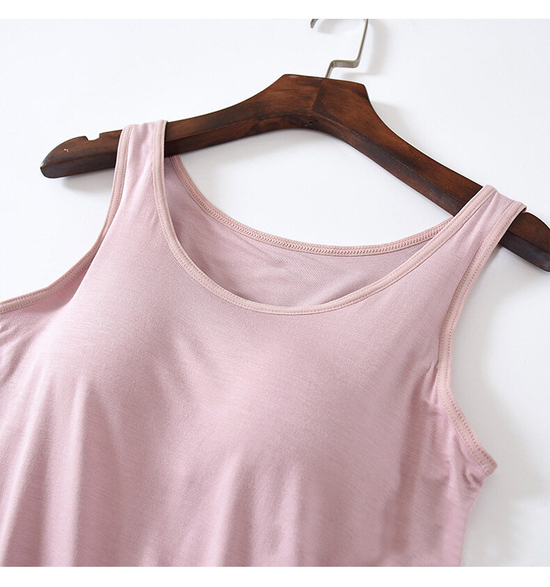 SUPERFLOWER Canotta da Donna Materiale Modale Reggiseno Incorporato Imbottito Elasticizzato Traspirante Canotta Fiess Top Solido Push Up_voghion.com