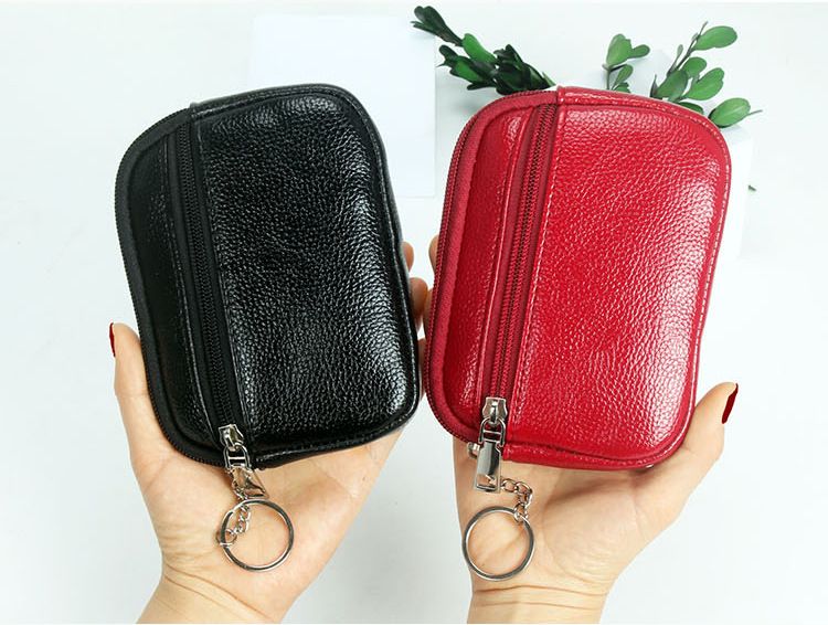 Spot 2022 Primavera Nova Bolsa de Cartão Pequena Estilo Europeu e Americano Carteira Curta Feminina Pupi Litchi Pattern Wallet_voghion.com