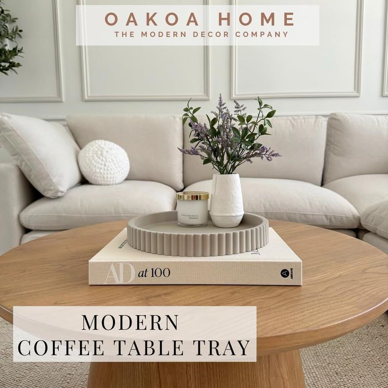 New Round Decorative Tray Living Room Style Coffee Table Storage And Console Ornament Home Decoration_voghion.com