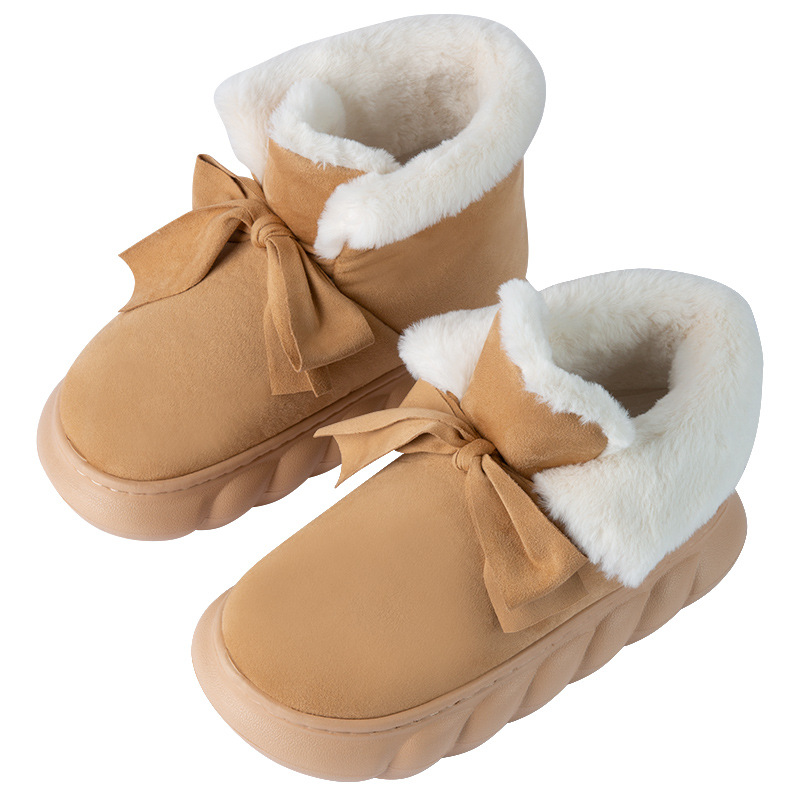 Unschlagbare Qualität Dickbesohlte Hausschuhe Damen, Herbst und Winter Neue Plüsch-Baumwollschuhe für Zuhause, Schneestiefel für Herren_voghion.com