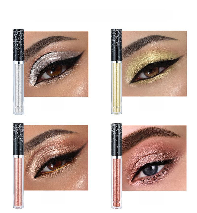 Heiße Produkte HANDAIYAN 12-Farben-Diamant-Lidschatten mit psychedelischem Perlglanz und glänzendem Seidenraupen-Träne-Make-up-Lidschatten-Flüssigkeit_voghion.com
