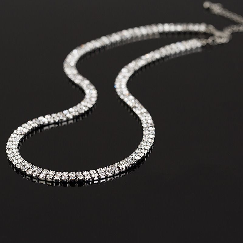 Hot Selling Jewelry Shiny Novel Rhinestone Double Row Leg chain Nightclub Fashion Party Sexy Leg chain_voghion.com