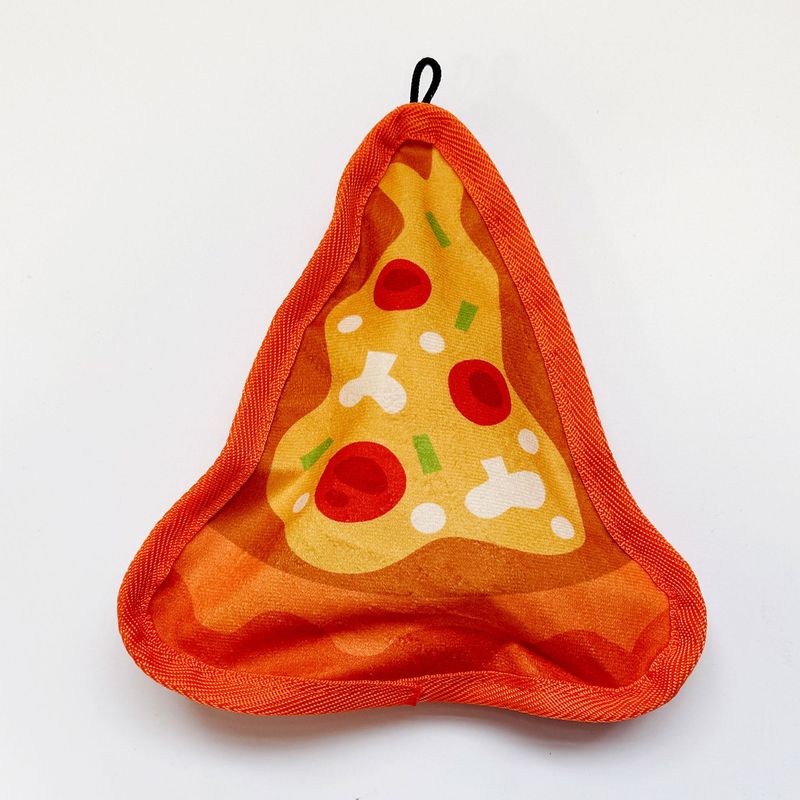 Giocattolo da masticare per animali domestici a forma di hamburger masticabile resistente per la pulizia dei denti e l'intrattenimento, con suono di peluche._voghion.com