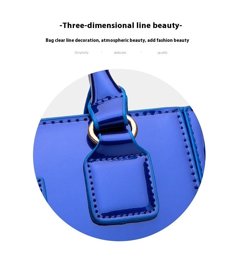 Nova velika trendovska ženska torbica iz lakiranega usnja, komplet treh kosov, preprosta torba z enim ramenom, diagonalno križno torbo_voghion.com