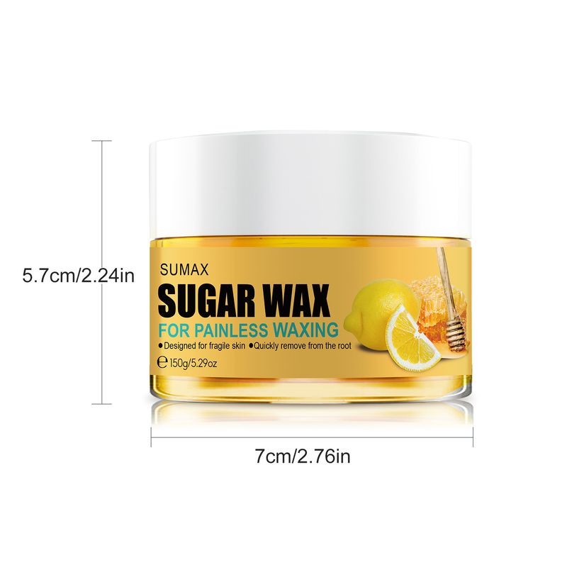 Honey Lemon Sugar Wax, Pure Natural Honey Wax Hair Removal Cream, Suitable For Leg, Chest, Hand, And Underarm Hair Removal, With A Scraper_voghion.com