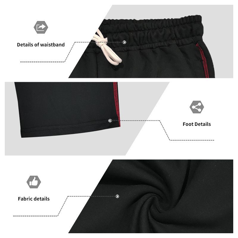 Men's Classic Heavyweight Casual Jogger Pants - Straight Leg, Breathable & Comfortable For Spring/Autumn (Black, Khaki, Grey, Red, Navy)_voghion.com