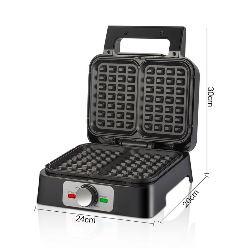 Mini Belgian Waffle Maker, Double-Sided Automatic Heating Iron For Homemade Breakfast, Compact Kitchen Appliance For Family Quick Snack_voghion.com