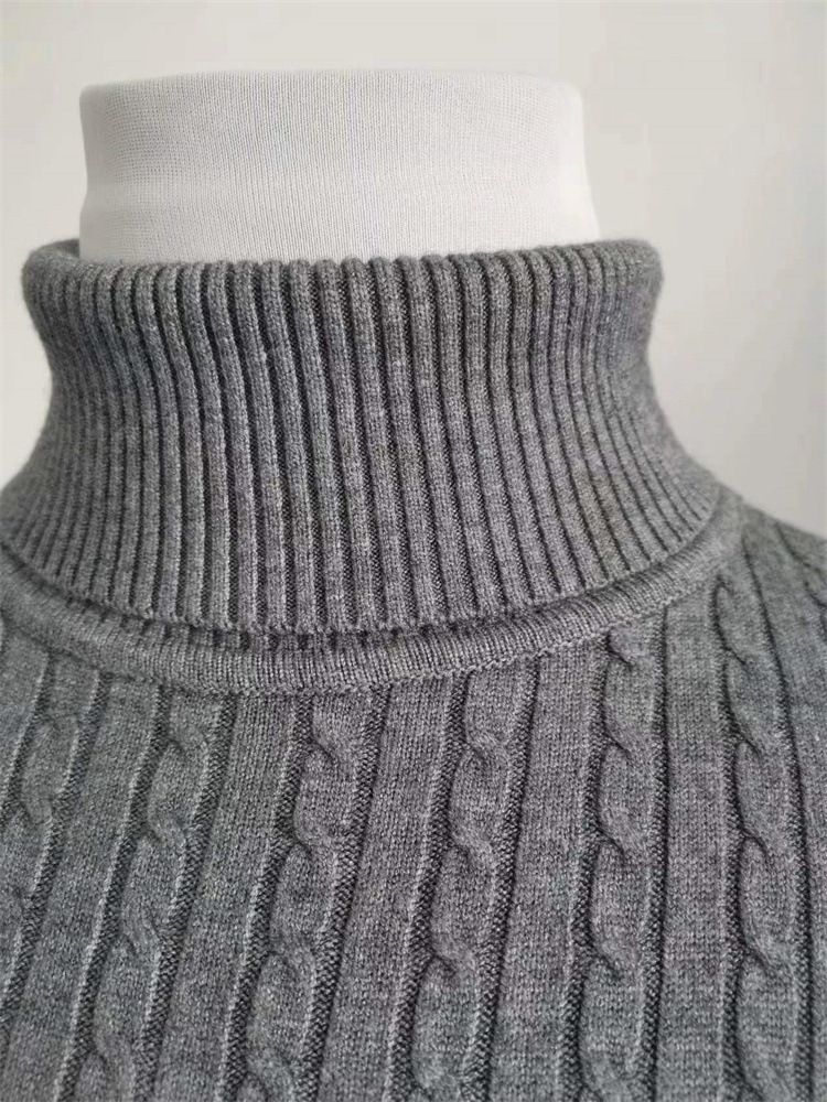 Herrenbekleidung Rollkragenpullover Pullover Herrenbekleidung Frühling und Herbst Heißes Slim Bottom Shirt Herrenpullover Einfarbig_voghion.com