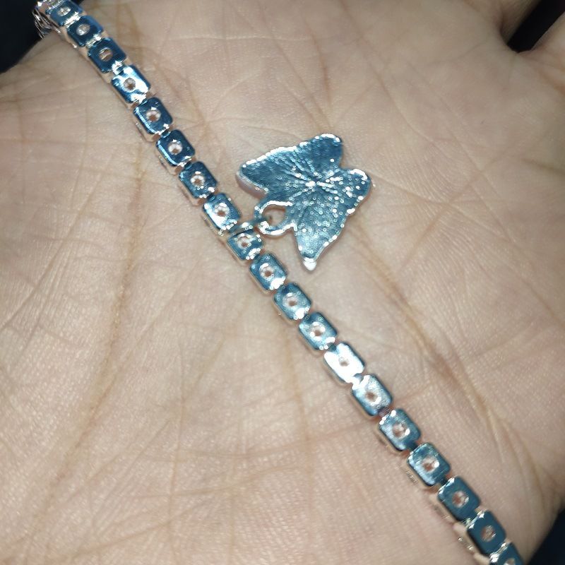 Personality Single-layer Butterfly Rhinestone Anklet Anklet Women's Simple Fresh Pink Butterfly Pendant Anklet_voghion.com