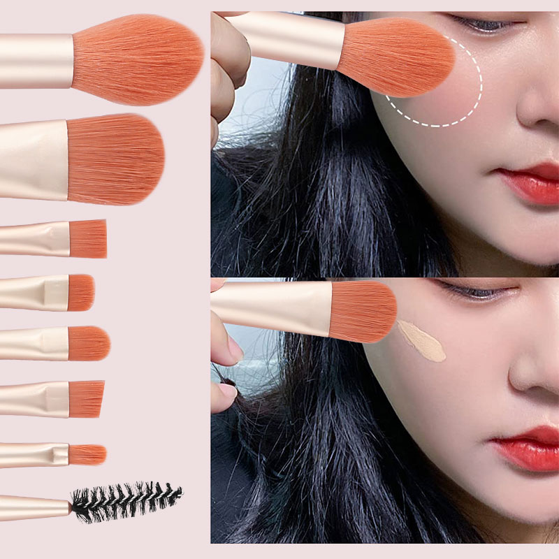 8-14-teiliges Make-up-Pinsel-Set, Mini-Puder-Rouge, Lidschattenpinsel, professioneller, loser Foundation-Make-up-Aufkleber_voghion.com