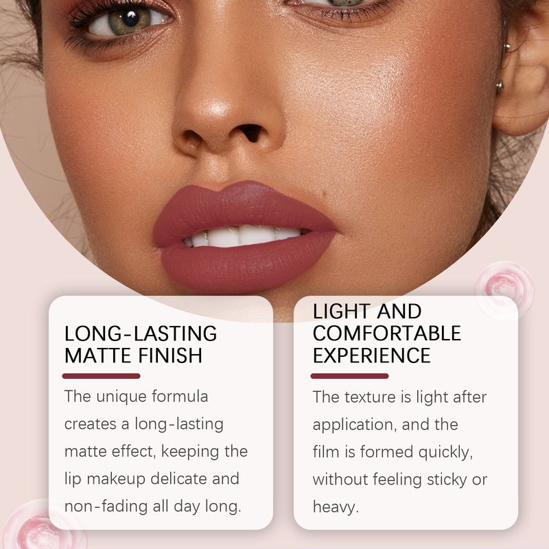 Eelhope Matte Liquid Lip Gloss Series Naturally Easy Color Colorful Lip Gloss Non-Stick Cup Multi-Color Moisturizing Lip Gloss_voghion.com