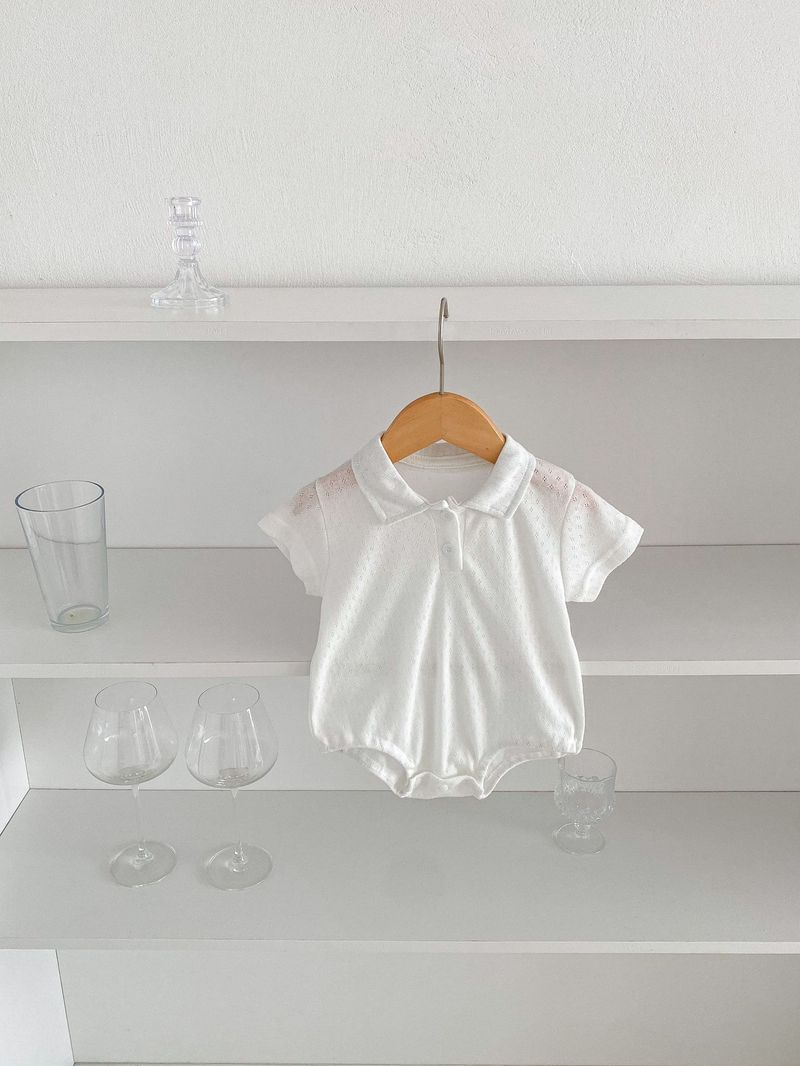 I pantaloncini a maniche corte per neonati e bambini per mamma e bambino si adattano a vestiti striscianti a triangolo cavo semplici e comodi per uscire_voghion.com
