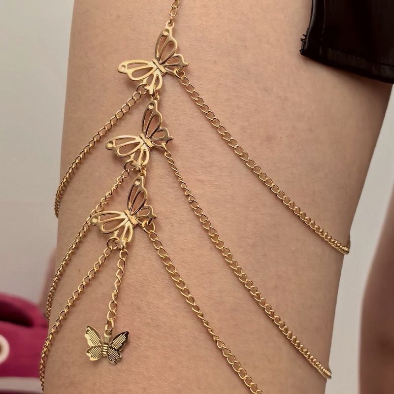 Catena per il corpo alla moda da donna, con elastico multistrato a farfalla, gamba lunga e sexy per le cosce_voghion.com
