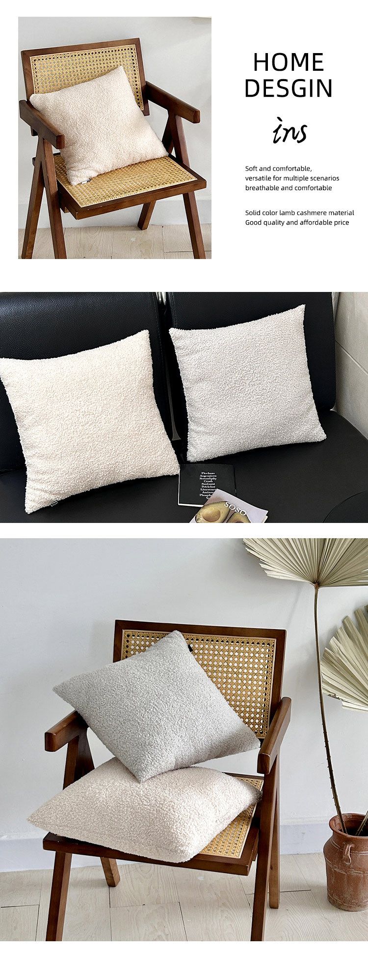 Minimalistisches, solides quadratisches Kissen mit Einsatz – All-in-One-Sofa-Rückenkissen für Wohnzimmer und Schlafzimmer_voghion.com