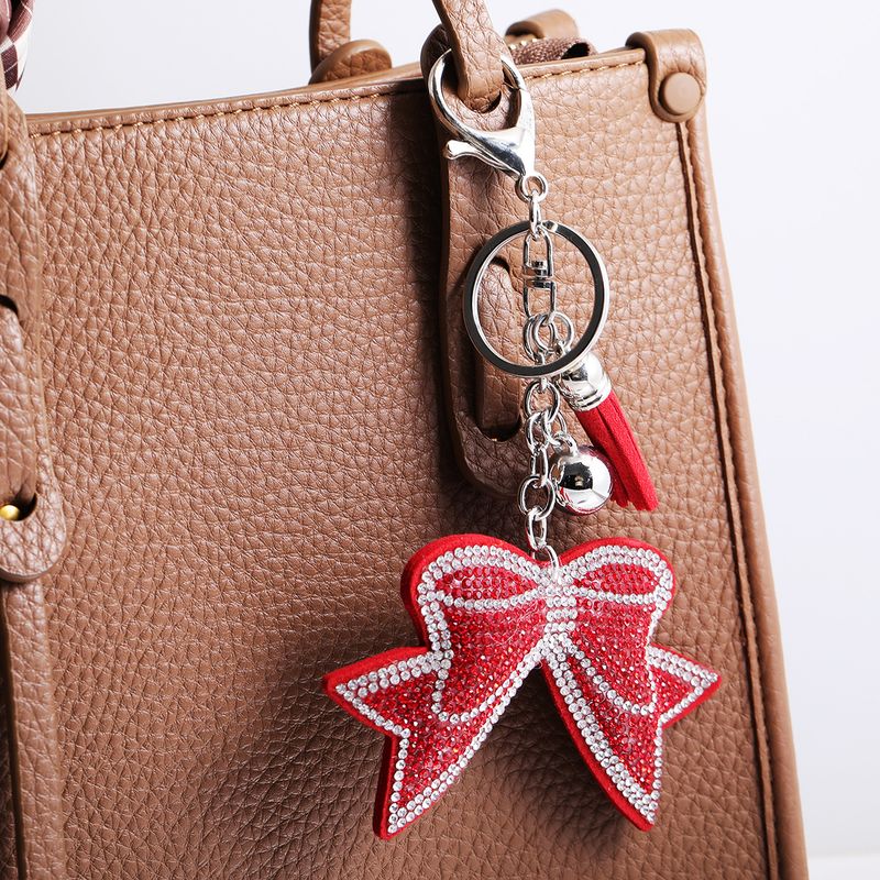 Llavero con lazo personalizado para bolso de mujer, colgante para coche, accesorios de diamantes_voghion.com