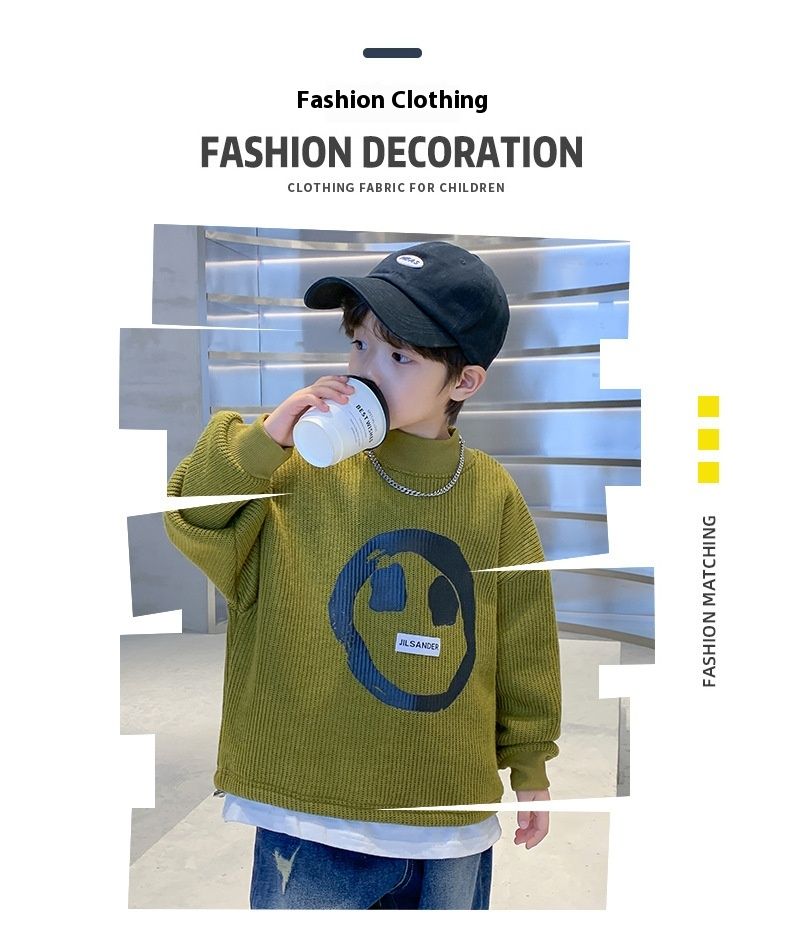 Jungen Hoodie für Frühjahr 2024 neue Kollektion, Kinder Herbst Basisshirt, mittelgroßes hübsches Oberteil, dünn und trendy_voghion.com
