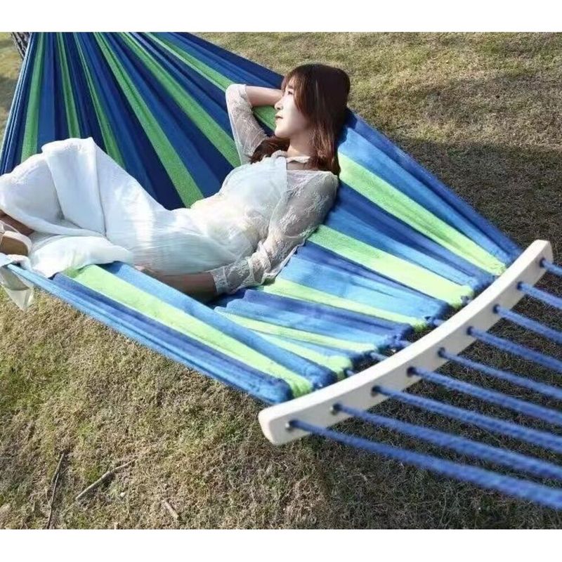 Anti-Tip Portable Camping Home Use Adult Outdoor Nap Children's Net Hammock Tied To Tree_voghion.com