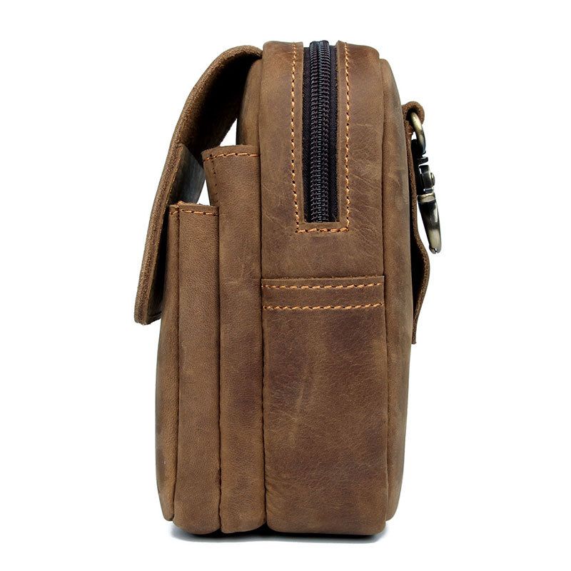Men Genuine Leather Retro Outdoor Pocket_voghion.com