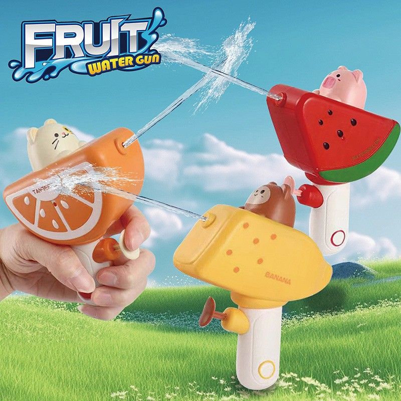 Giocattolo per bambini con piccola pistola ad acqua alla frutta, giocattolo estivo con acqua, mini pistola ad acqua a spruzzo, pistola ad acqua alla banana, anguria e arancia_voghion.com