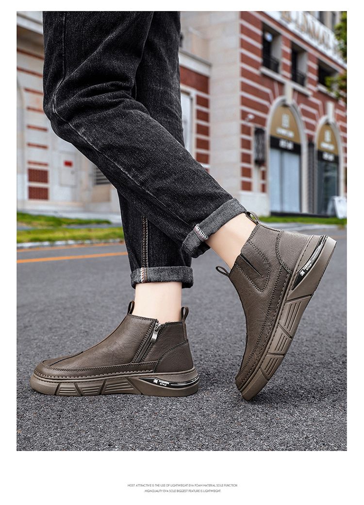 Mens Men Boot Booties Man Casual Sneakers Taco Ankle Boots Men's Safety Shoe Shoes High Quality_voghion.com