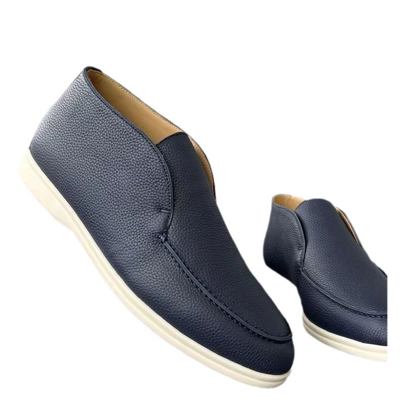 23 Neue Le Fu-Schuhe für Männer und Frauen, flache Sohlen für Faule, Freizeitschuhe aus Leder mit einem Fuß, Schuhe in Übergröße_voghion.com