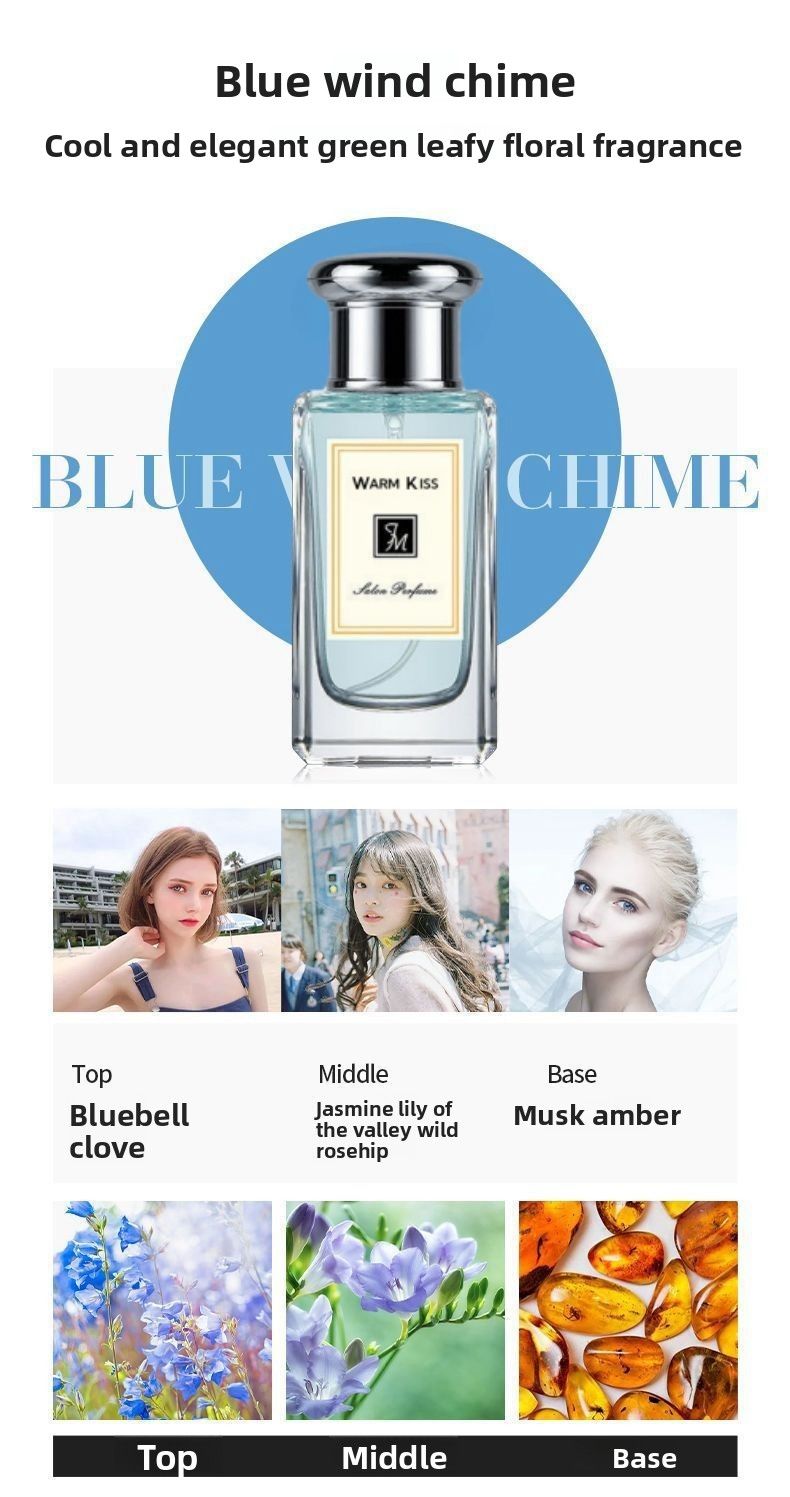 Klassieke blauwe windgong unisex parfum 50 ml paddenstoelkop Engelse peer en freesia langdurige frisse geur_voghion.com