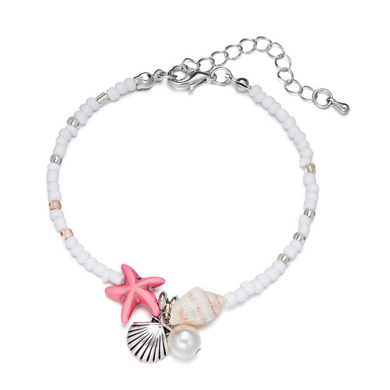 Hot Selling Bohemian Style Starfish Shell Conch Seed Bead Summer Beach Vacation Bracelet_voghion.com