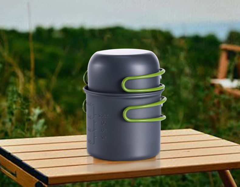 Outdoor Camping 101 Topf Picknick 1-2 Person Tragbares Kochgeschirr-Set_voghion.com