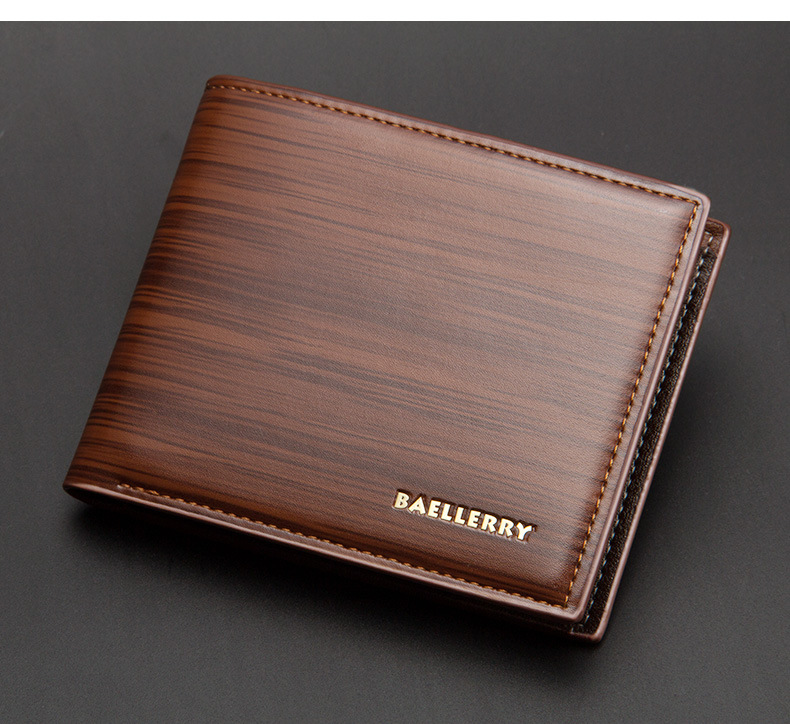 Carteira masculina de negócios casual curta carteira de couro_voghion.com