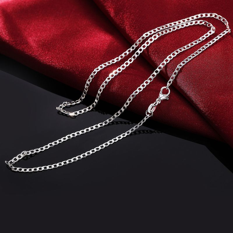 6 30 polegadas drenagem venda quente galvanizado prata 2MM um para um colar de corrente lateral_voghion.com