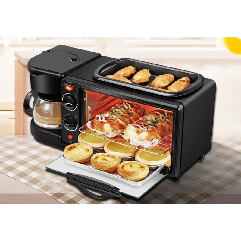 Machine à petit-déjeuner trois en un multifonction sandwich, toast, pain, four électrique, appareils électroménagers, cadeaux,_voghion.com