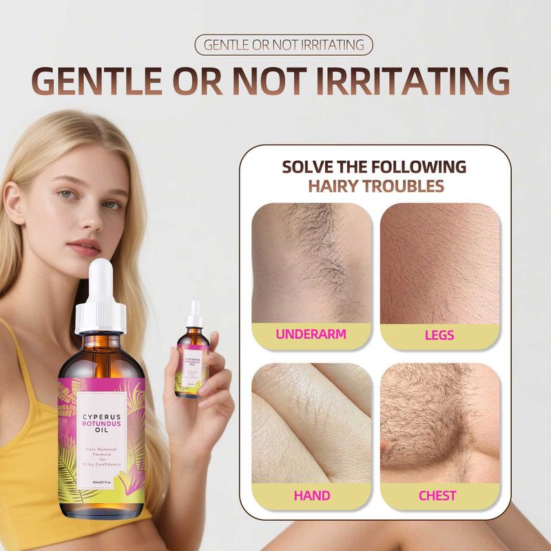 Unlabeled Gentle Skin Care Cleansing Hair Removal Moisturizing Soothing Essential Oil 60ml_voghion.com