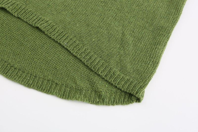 Women's Clothing summer fashion casual deep V-neck vest drawstring knitted women's sweater suit two-piece set_voghion.com