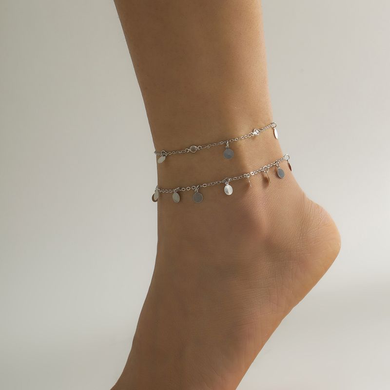Jewelry Minimalist Tassel Sequin Women's Set Anklet, Niche Metal Versatile Anklet_voghion.com
