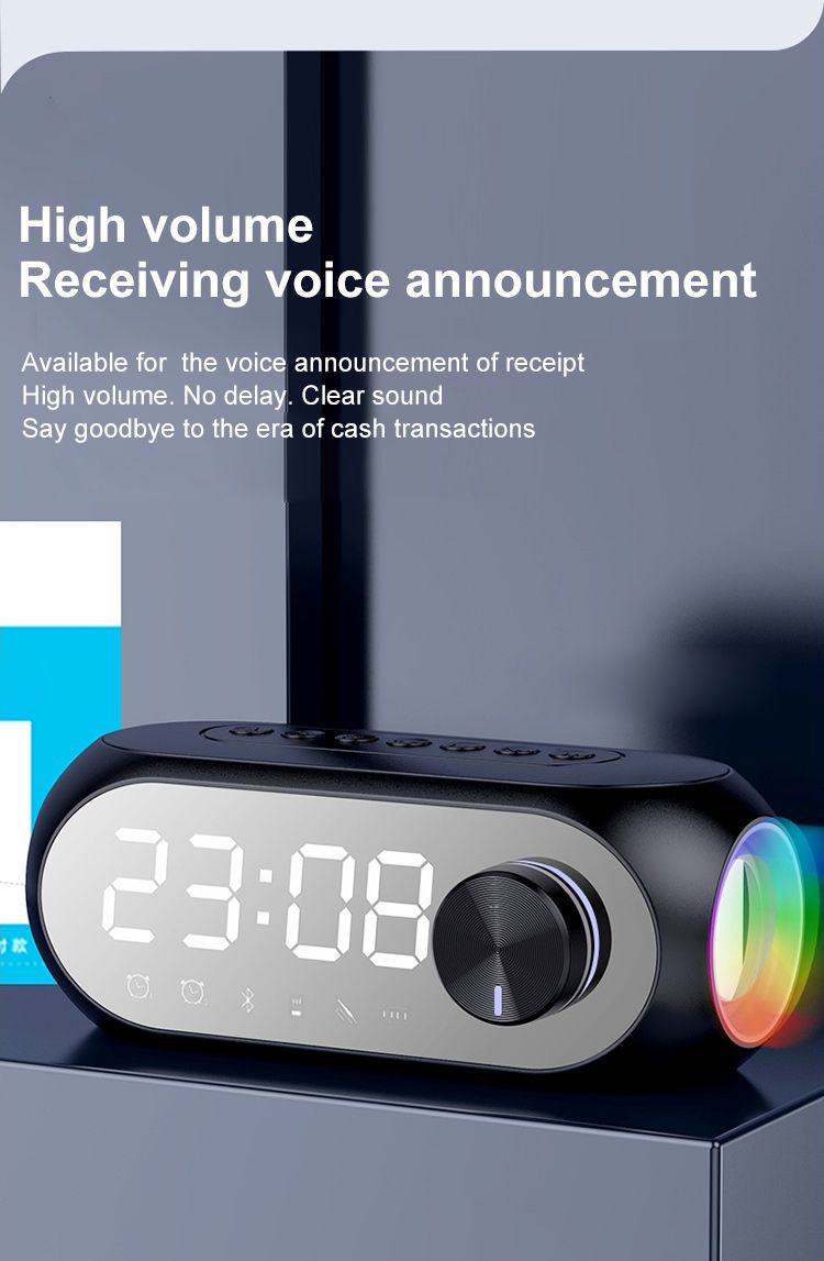 Alarm Clock Radio FM Bluetooth Speaker Portable Subwoofer Caixa De Som Sound Box Music Wireless Mini Woofers Bocina Lamp Column_voghion.com