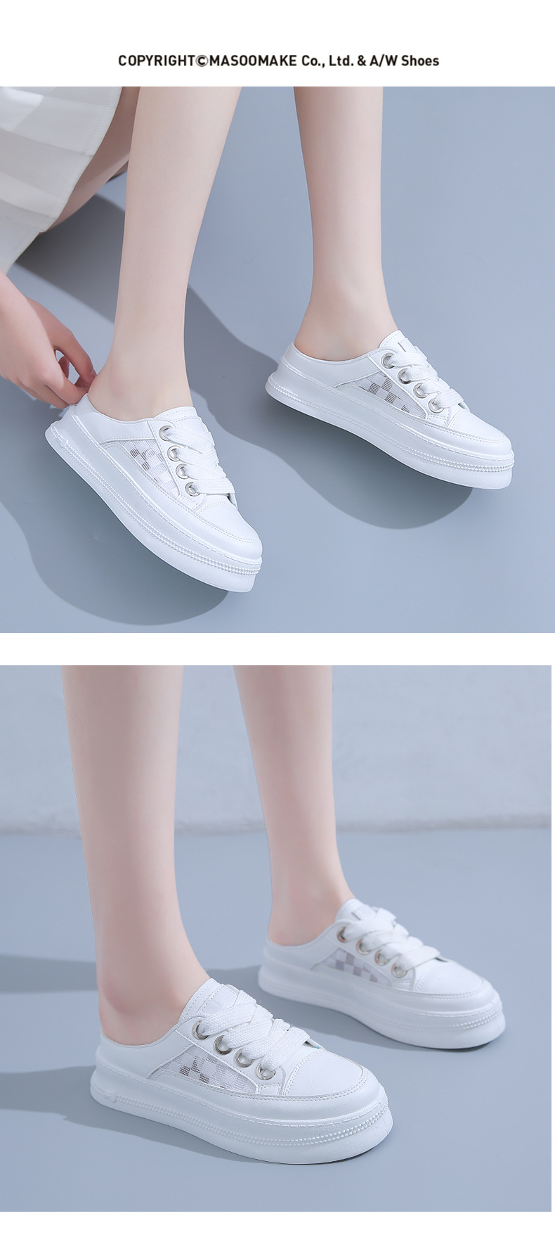 Baotou Half Slippers Vrouwen 2024 Zomer Nieuwe Mesh Sandalen Vrouwen Zomer Outdoor Sandalen Veelzijdige Dikke Zolen Slippers Q03_voghion.com