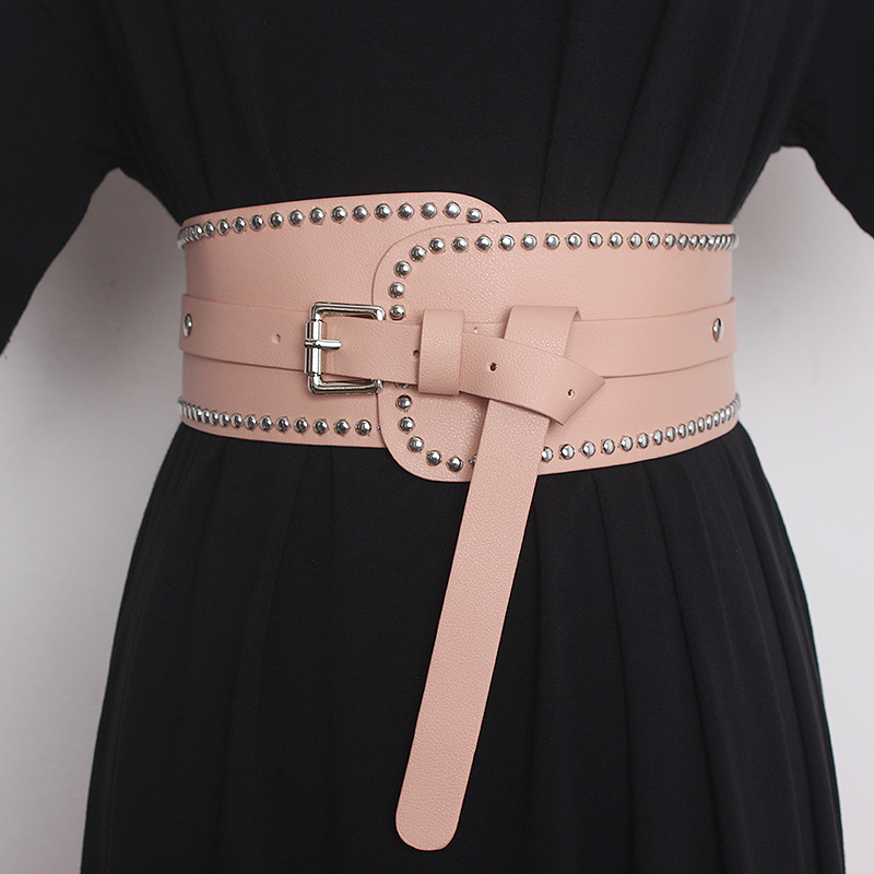Cintura larga da donna, vestito, camicia, decorazione in vita, cintura estiva rosa viola, alla moda e versatile_voghion.com